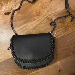 Leather intertwined metal bag